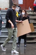 VANESSA HUDGENS on the Set of Tick, Tick... Boom! in New York 10/26/2020