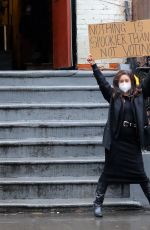 VANESSA HUDGENS on the Set of Tick, Tick... Boom! in New York 10/26/2020