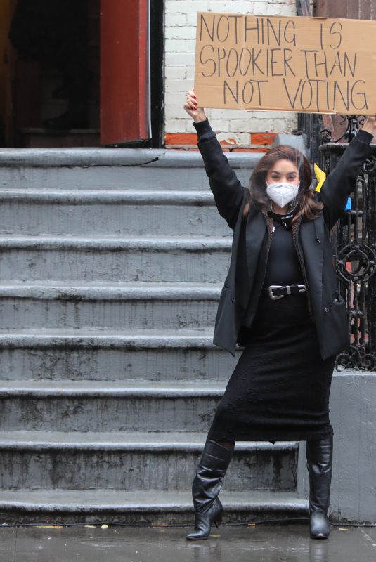 VANESSA HUDGENS on the Set of Tick, Tick... Boom! in New York 10/26/2020