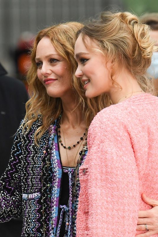 VANESSA PARADIS and LILY-ROSE DEPP at Chanel Photocall at Paris Fashion Week 10/06/2020