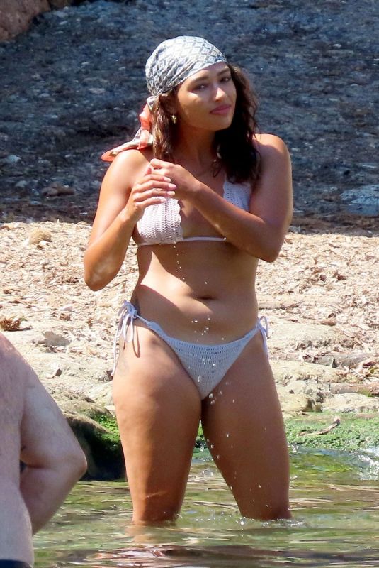 VANESSA WHITE in Bikini on the Beach in Mallorca 08/27/2020