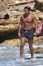YAZMIN OUKHELLOU in Bikini and James Lock at a Beach in Cyprus 10/24/2020