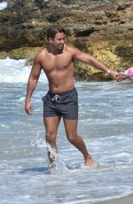 YAZMIN OUKHELLOU in Bikini and James Lock at a Beach in Cyprus 10/24/2020