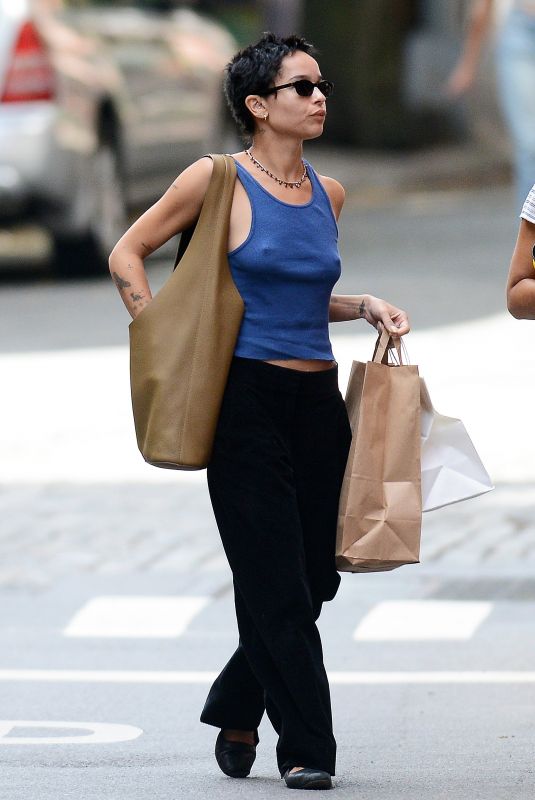 ZOE KRAVITZ Out Shopping in New York 10/06/2020