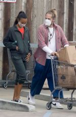 ZOE SALDANA and Marco Perego Out Shopping in Malibu 10/24/2020