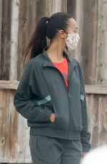 ZOE SALDANA and Marco Perego Out Shopping in Malibu 10/24/2020