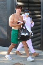 ADDISON RAE and Bruce Hall Out Leaves Dogpound Gym in West Hollywood 11/11/2020