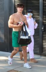 ADDISON RAE and Bruce Hall Out Leaves Dogpound Gym in West Hollywood 11/11/2020