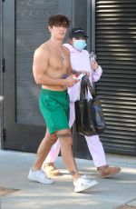 ADDISON RAE and Bruce Hall Out Leaves Dogpound Gym in West Hollywood 11/11/2020