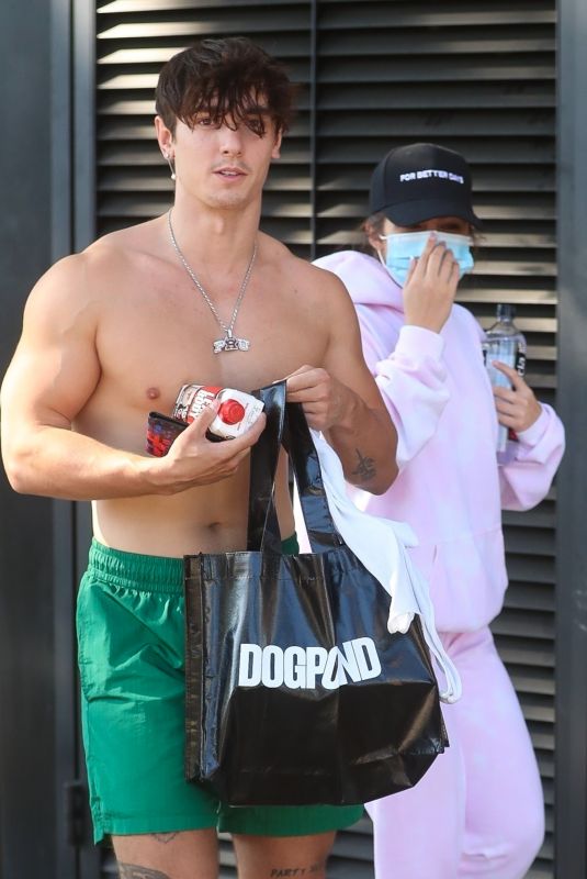 ADDISON RAE and Bruce Hall Out Leaves Dogpound Gym in West Hollywood 11/11/2020