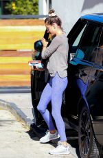 ALESSANDRA AMBROSIO Arrives at Pilates Studio in Los Angeles 11/10/2020