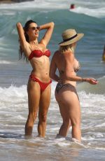 ALESSANDRA AMBROSIO in a Red Bikini at a Beach in Malibu 11/07/2020