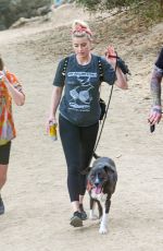 AMBER HEARD Out Hiking with Her Dog in Los Angeles 10/31/2020