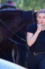 AMBER HEARD Out on Horseback Ride in Los Angeles 11/28/2020