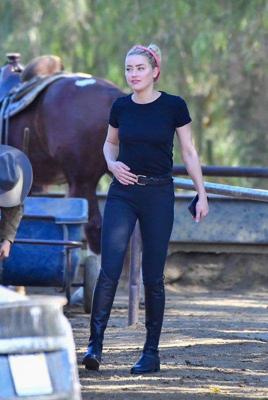 AMBER HEARD Out on Horseback Ride in Los Angeles 11/28/2020