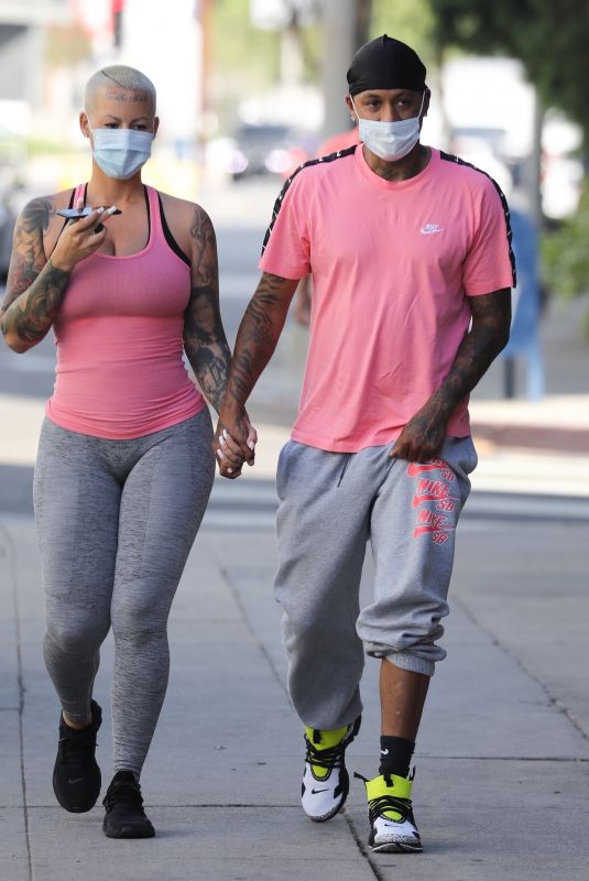 AMBER ROSE Heading to a Gym in West Hollywood 11/04/2020