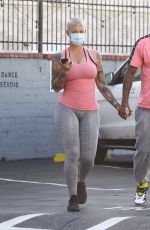 AMBER ROSE Heading to a Gym in West Hollywood 11/04/2020