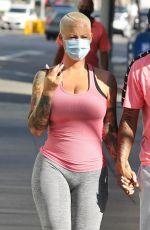 AMBER ROSE Heading to a Gym in West Hollywood 11/04/2020