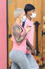 AMBER ROSE Heading to a Gym in West Hollywood 11/04/2020