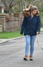 AMY HART Out with Her Dog in West Sussex 11/27/2020