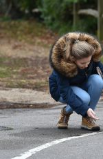 AMY HART Out with Her Dog in West Sussex 11/27/2020