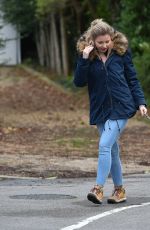 AMY HART Out with Her Dog in West Sussex 11/27/2020