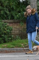AMY HART Out with Her Dog in West Sussex 11/27/2020