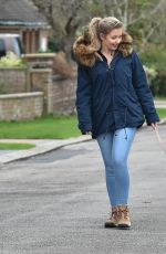 AMY HART Out with Her Dog in West Sussex 11/27/2020
