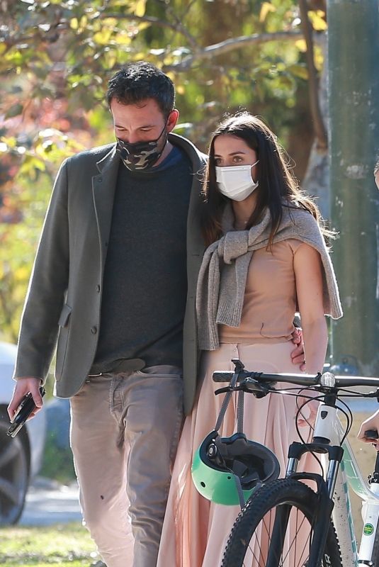 ANA DE ARMAS and Ben Affleck Out at a Park in Santa Monica 11/28/2020