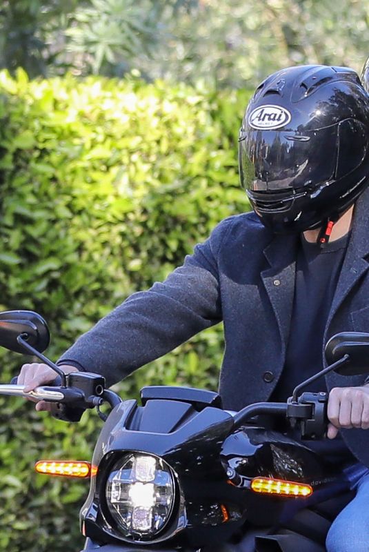 ANA DE ARMAS and Ben Affleck Out Driving on Electric Harley Davidson in Brentwood 11/27/2020