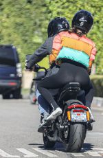 ANA DE ARMAS and Ben Affleck Out Driving on Electric Harley Davidson in Brentwood 11/27/2020