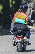 ANA DE ARMAS and Ben Affleck Out Driving on Electric Harley Davidson in Brentwood 11/27/2020