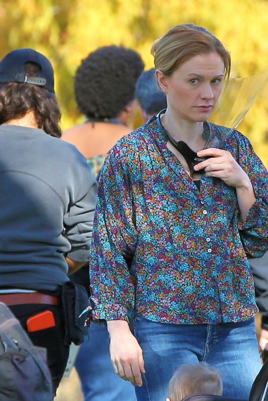 ANNA PAQUIN on the Set of Modern Love in New York 11/06/2020