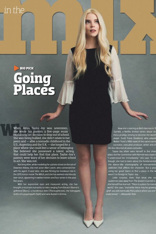 ANYA TAYLOR-JOY in Emmy Magazine, November 2020
