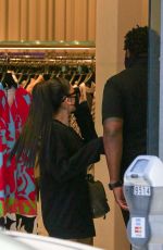 ARIANA GRANDE in a Short Dress and Over-the-knee Boots Out Shopping in Beverly Hills 11/14/2020
