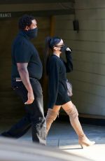ARIANA GRANDE in a Short Dress and Over-the-knee Boots Out Shopping in Beverly Hills 11/14/2020