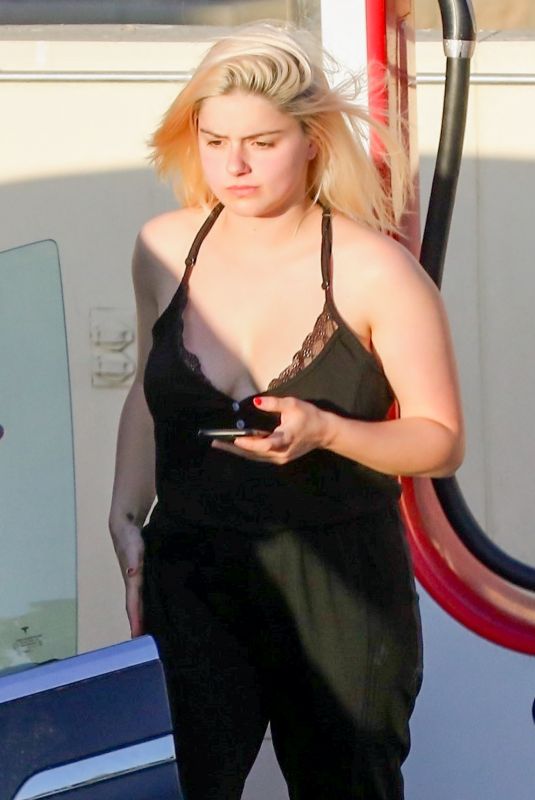ARIEL WINTER at a Charging Station in Burbank 11/12/2020