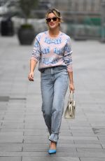 ASHLEY BENSON in Denim Arrives at Heart Radio Show in London 11/06/2020