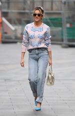 ASHLEY BENSON in Denim Arrives at Heart Radio Show in London 11/06/2020