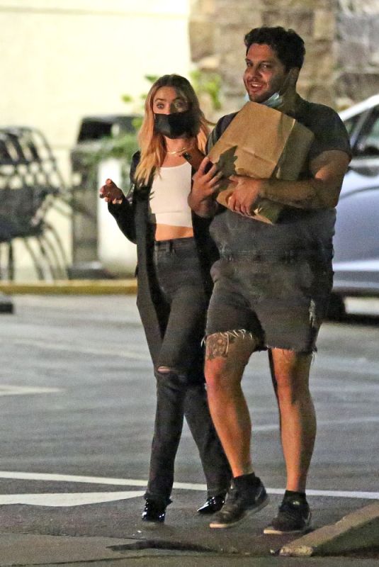 ASHLEY BENSON Out for Dinner with Friends in Los Angeles 11/05/2020