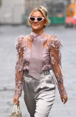 ASHLEY ROBERTS Arrives at Heart Radio Breakfast Show in London 11/09/2020