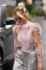 ASHLEY ROBERTS Arrives at Heart Radio Breakfast Show in London 11/09/2020