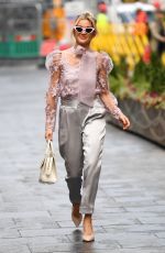 ASHLEY ROBERTS Arrives at Heart Radio Breakfast Show in London 11/09/2020