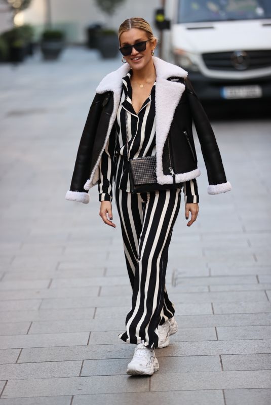 ASHLEY ROBERTS Arrives at Heart Radio in London 11/23/2020