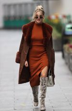 ASHLEY ROBERTS Arrives at Heart Radio in London 11/24/2020