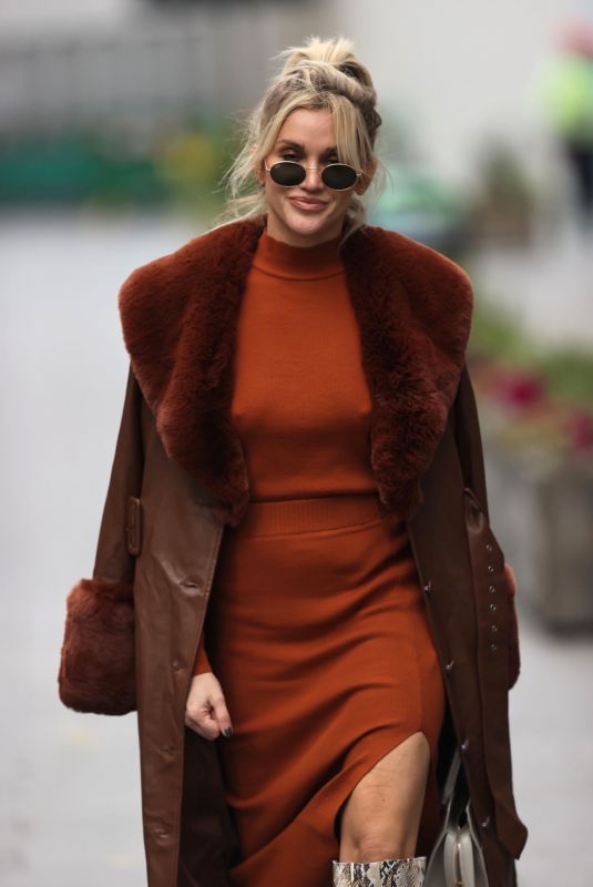 ASHLEY ROBERTS Arrives at Heart Radio in London 11/24/2020