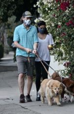 AUBREY PLAZA and Jeff Baena Out with Her Dogs in Los Angeles 11/01/2020