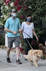 AUBREY PLAZA and Jeff Baena Out with Her Dogs in Los Angeles 11/01/2020