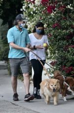 AUBREY PLAZA and Jeff Baena Out with Her Dogs in Los Angeles 11/01/2020