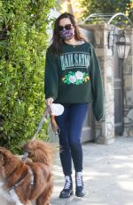 AUBREY PLAZA Out with Her Dogs in Los Angeles 11/21/2020